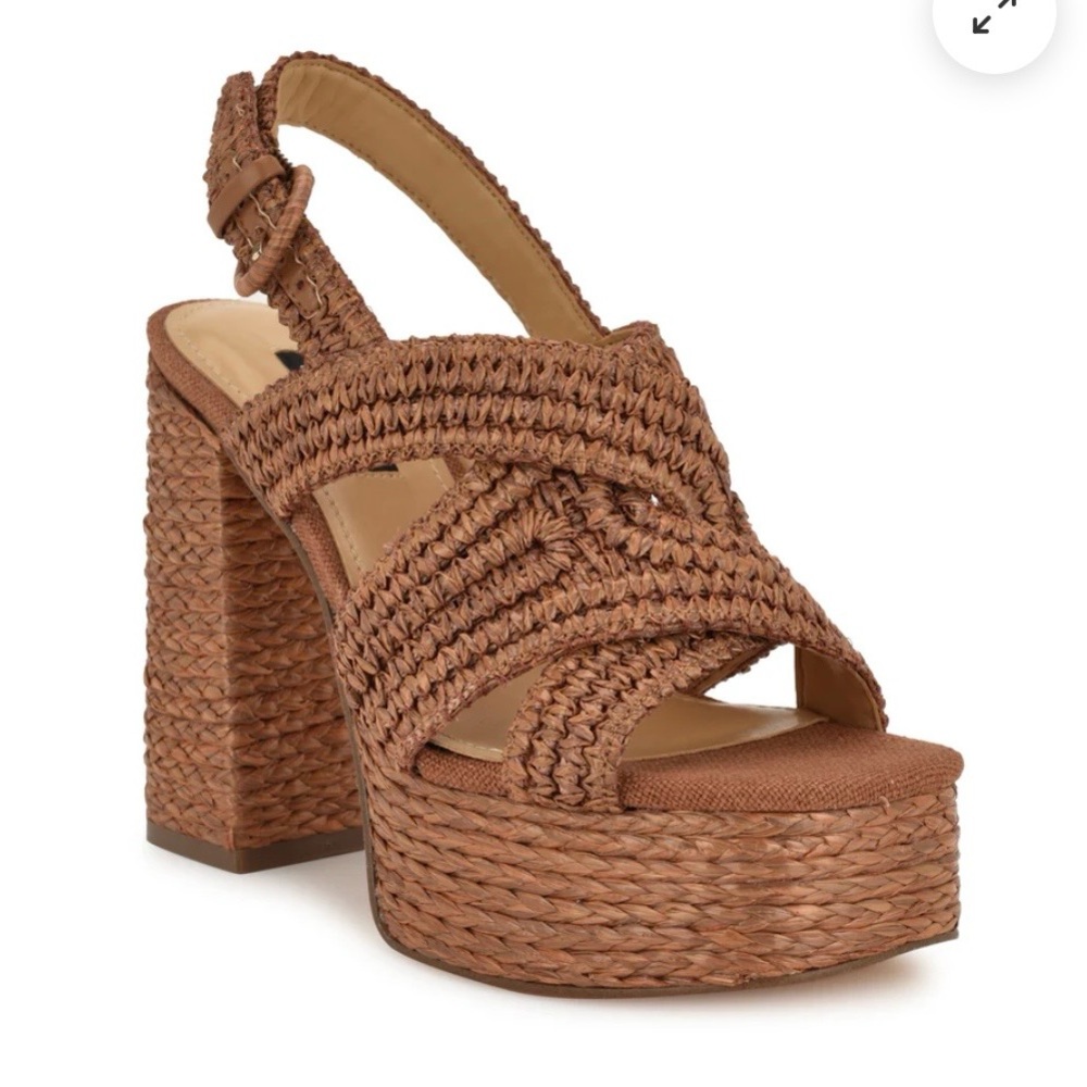 Dolce Vita Tan Woven Platform Heels LIKE NEW